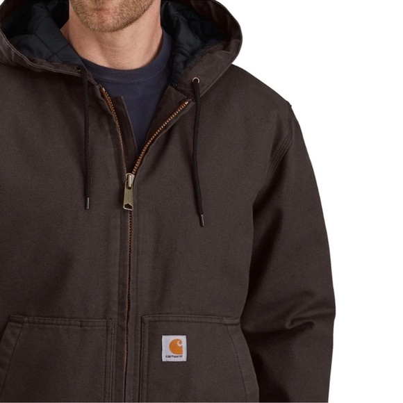 CARHARTT MEN'S INSULATED ACTIVE JAC - LOOSE FIT - WASHED DUCK - 3 WARMEST RATING - Picture 6 of 14